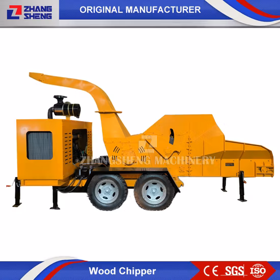 12 Inch Hydraulic Drum Chipper Wood Log Crusher Tree Shredder Machine