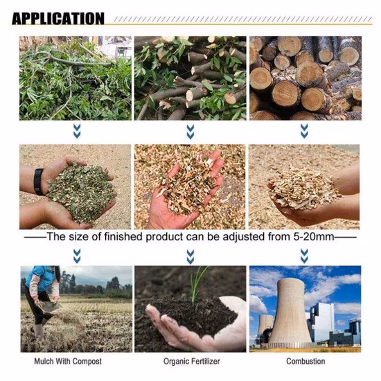 12 Inch Hydraulic Drum Chipper Wood Log Crusher Tree Shredder Machine